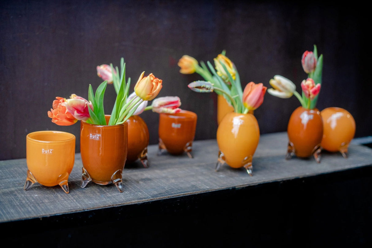 Lowlands Design Evita Mouthblown Glass Vase - Set of 4