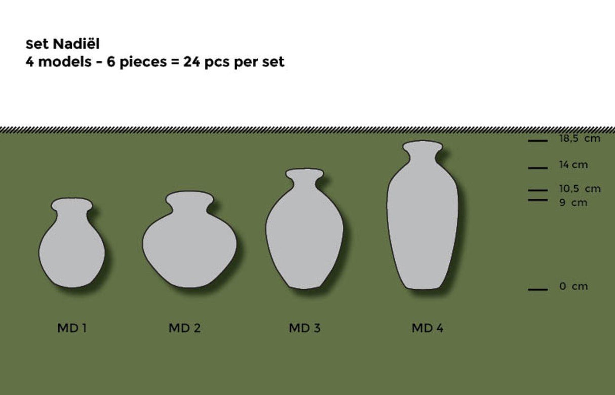 Lowlands Design Nadiel Clear Bubbles Budvase Set