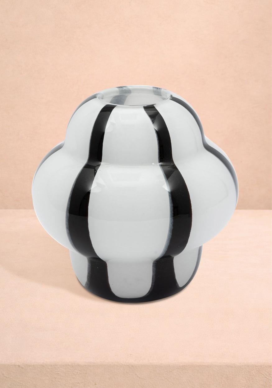 Casa by Josephine Jenno Amelia Zebra Black & White Striped Vase