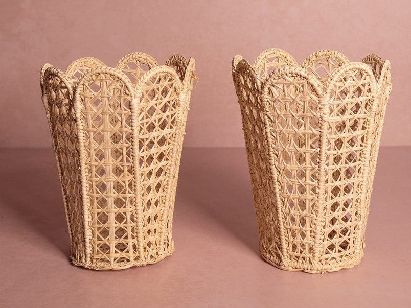 Casa by Josephine Jenno Atlantico Iraca Scallop Vase - Natural