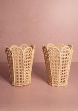 Casa by Josephine Jenno Atlantico Iraca Scallop Vase - Natural