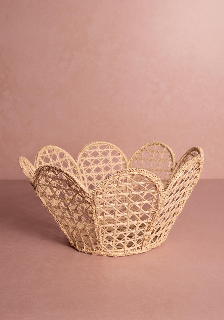 Casa by Josephine Jenno Atlantico Scallop Iraca Basket - Natural
