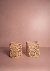 Casa by Josephine Jenno Atlantico Woven Hurricane Vase - Natural
