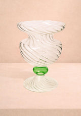 Casa by Josephine Jenno Green Globe Murano Vase Cleo Wave
