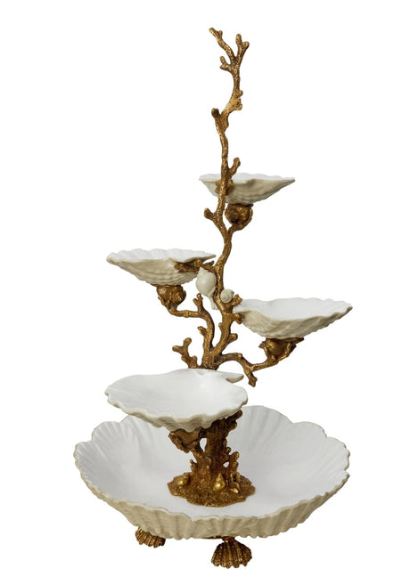 Casa by Josephine Jenno Venus Tiered Shell Serving Piece