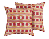 Casa by Josephine Jenno Red & Gold Stripe Cushion Cover
