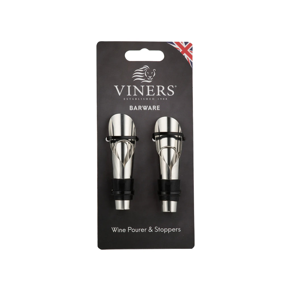 Viners Barware Wine Pourer/Stopper Gift Set, 2pcs