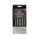 Viners Barware Short Steel Drinking Straws, 6pcs, 13cm