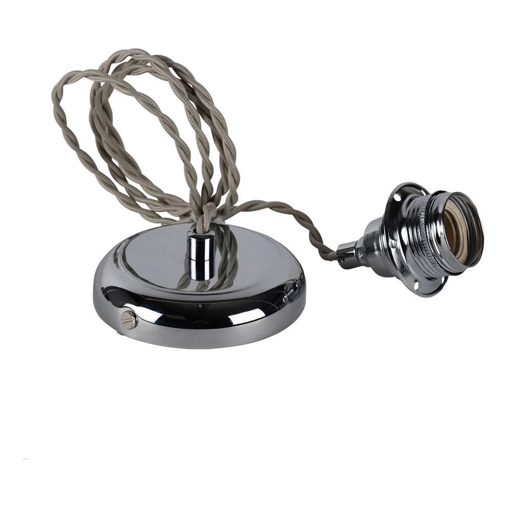 Pagazzi Vintage Pendant Lamp Holder in Polished Chrome
