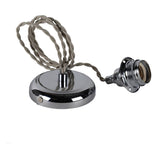 Pagazzi Vintage Pendant Lamp Holder in Polished Chrome