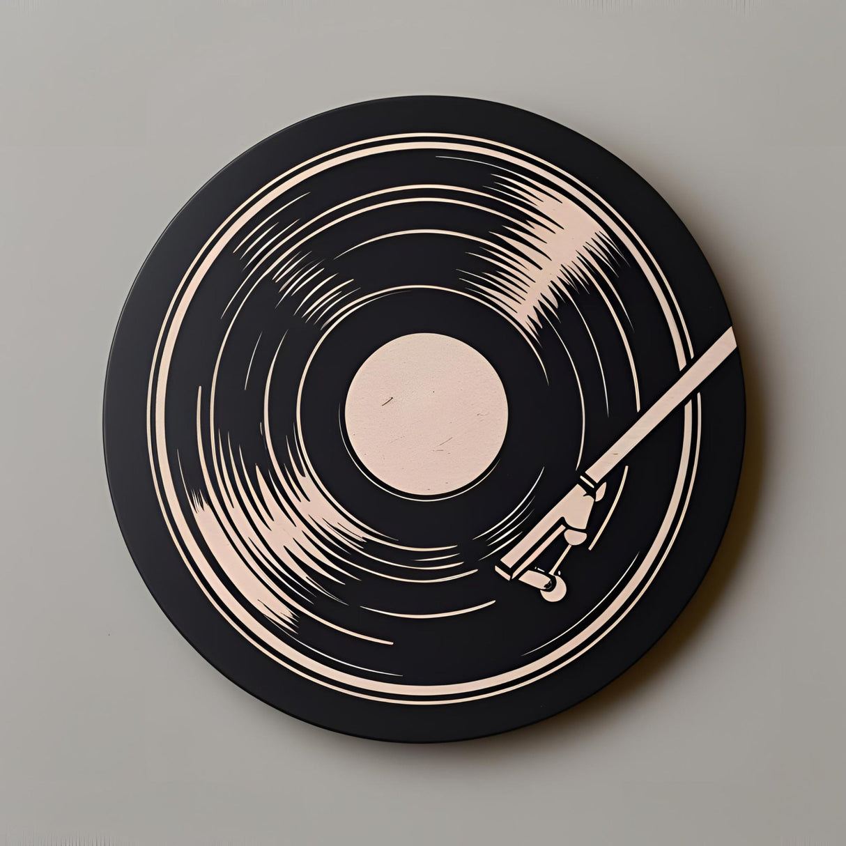 Filamora Studios Retro Vinyl Record Coaster Music Decor