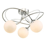Pagazzi Violet 3 Light Chrome Semi Flush Ceiling Light