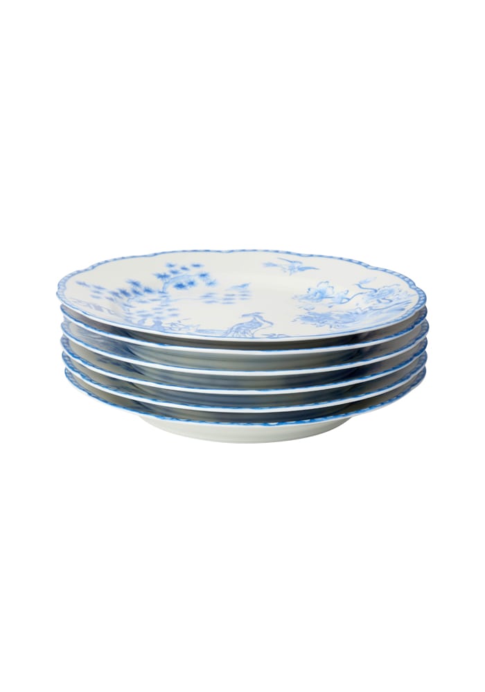 Casa by Josephine Jenno Virginia Blue White Dessert Plates - Set of 4