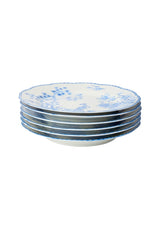 Casa by Josephine Jenno Virginia Blue White Dessert Plates - Set of 4