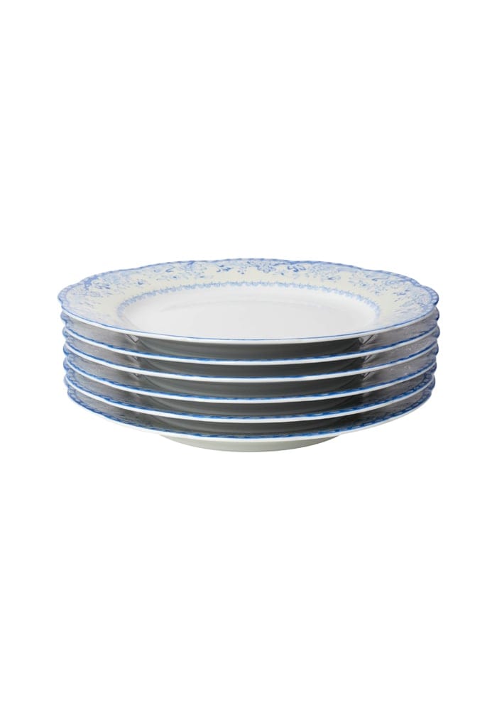 Casa by Josephine Jenno Virginia Blue White Dinner Plates - Set of 4