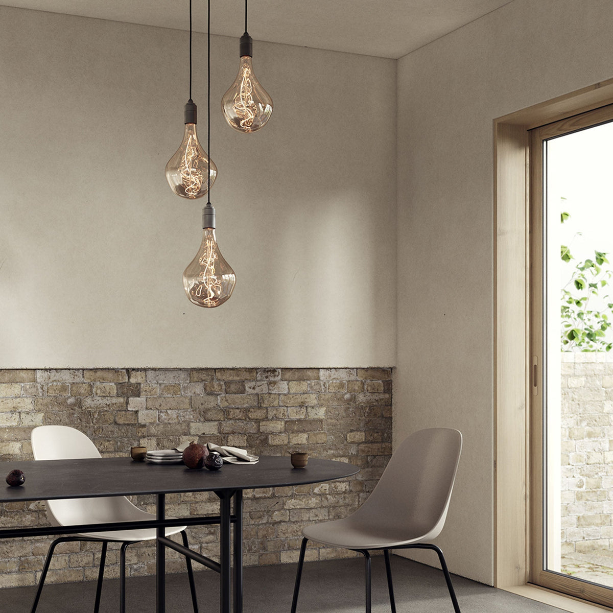 Tala Triple Pendant Graphite + Voronoi II