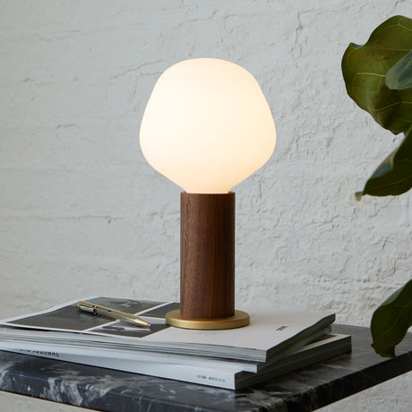 Tala Knuckle Table Lamp in Walnut with Enno Bulb
