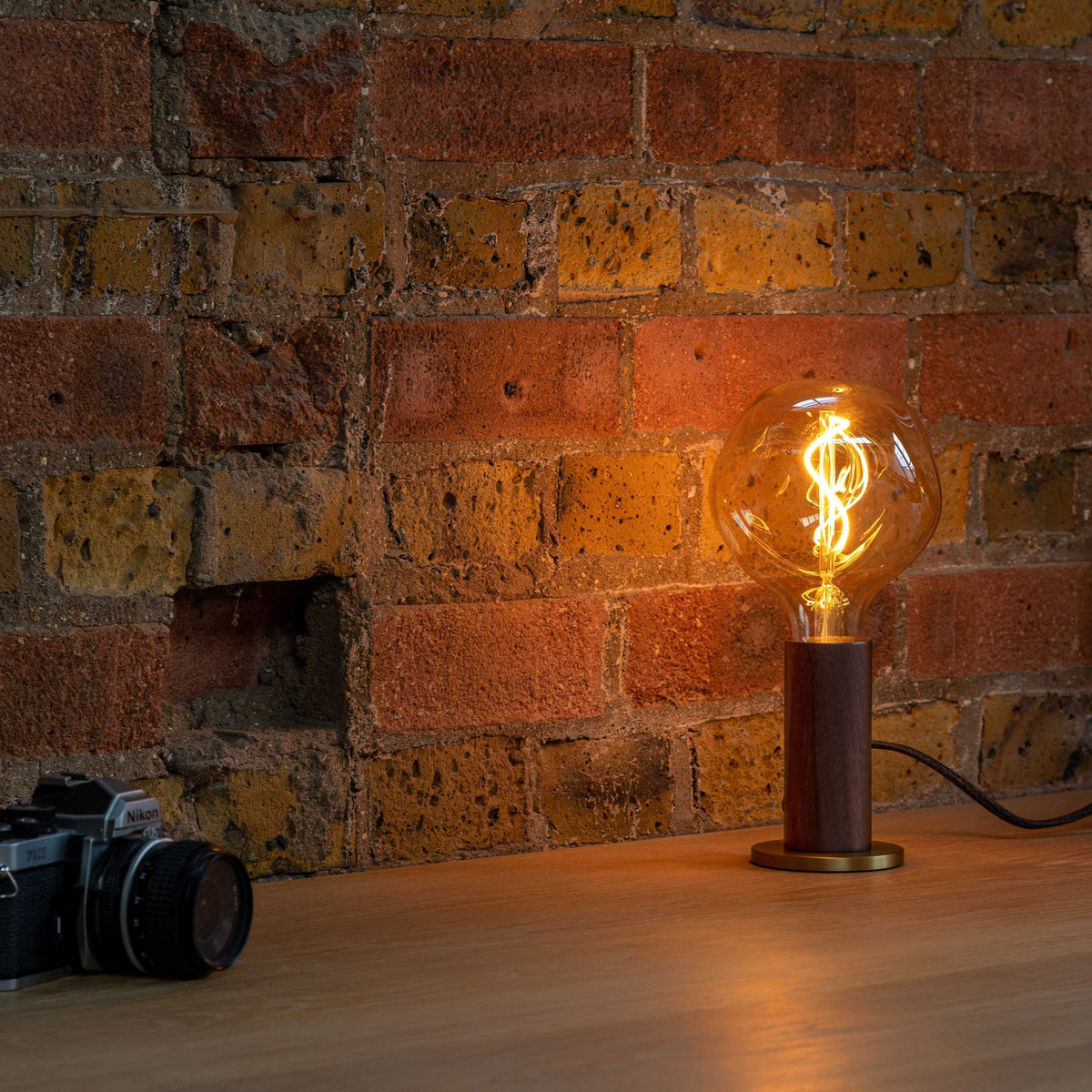 Tala Knuckle Table Lamp in Walnut