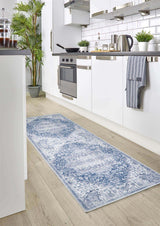 The Rugs Washable Rug Eterna Blue