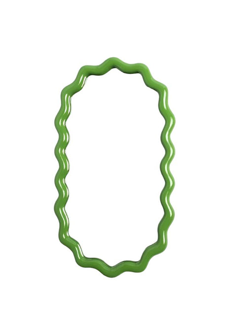 Casa by Josephine Jenno Wavy Mirror in Green Oval