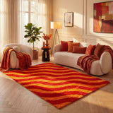 The Rugs Joli Wave Red Orange Rug