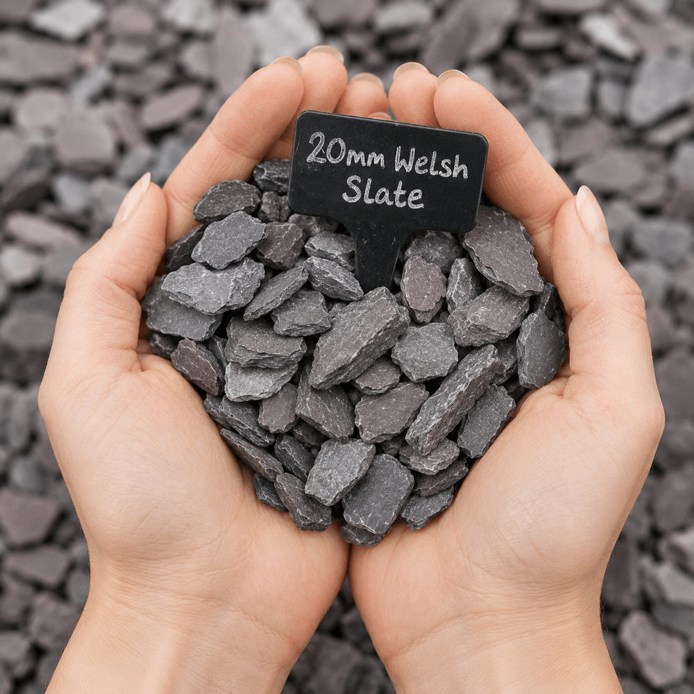 Dandy's Welsh Green Crushed Slate Chippings 20mm Bulk Bag