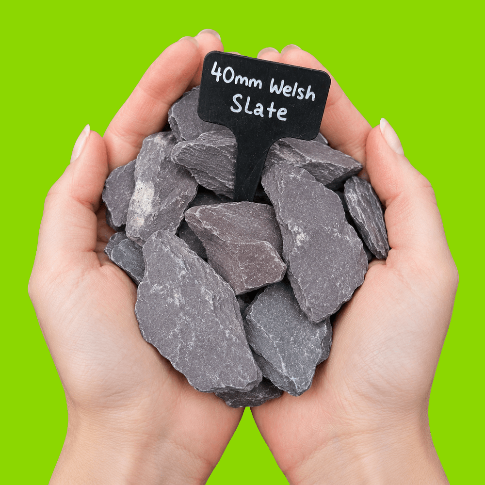 Dandy's Welsh Green Crushed Slate Chippings 40mm Bulk Bag