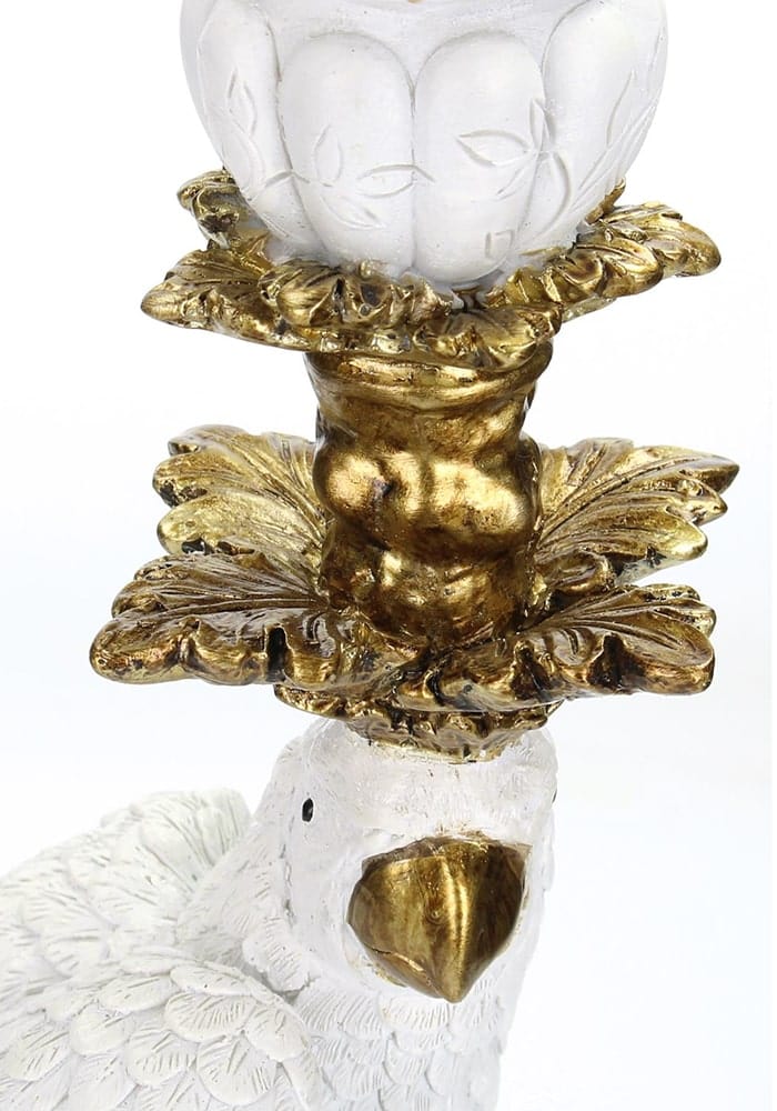 Casa by Josephine Jenno White & Gold Parrot Candle Holder