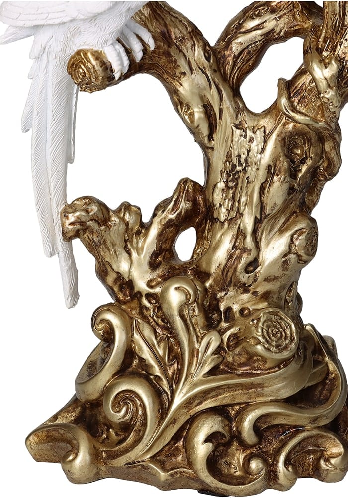 Casa by Josephine Jenno White Parrot on Golden Branches Candle Holder