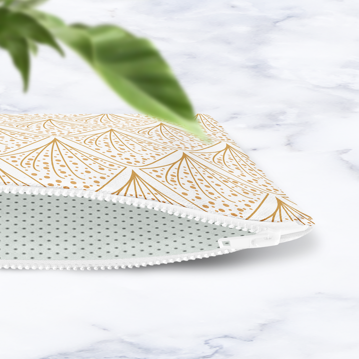 Shadowbright White Abstract Make Up Bag - 24cm x 19cm