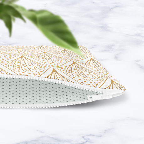 Shadowbright White Abstract Make Up Bag - 24cm x 19cm