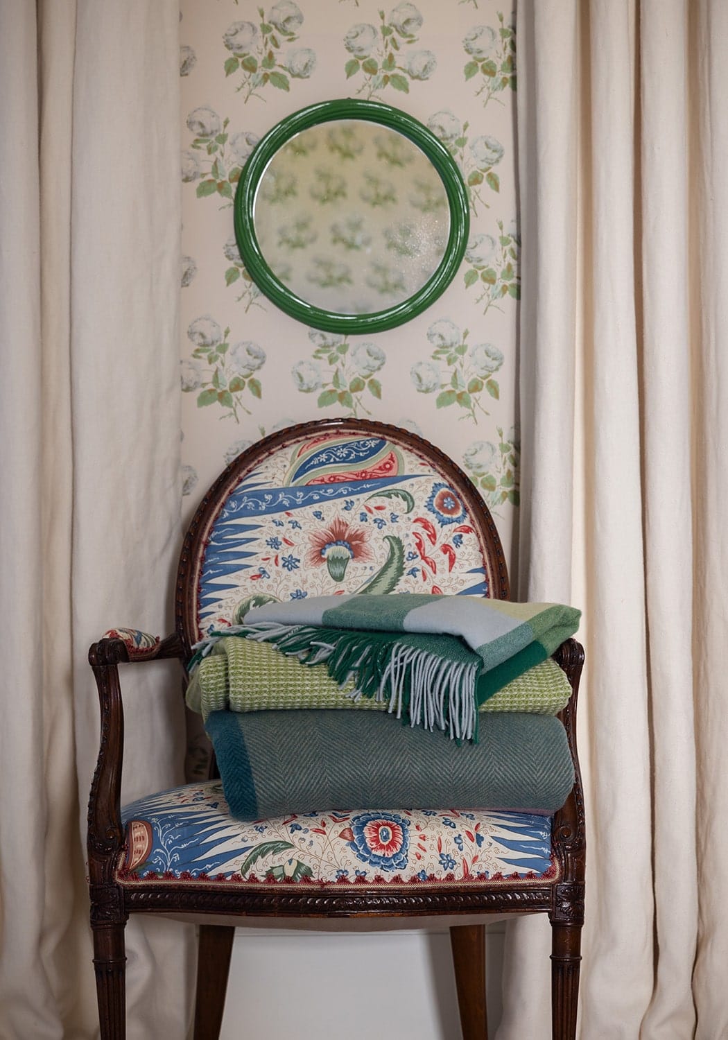 Casa by Josephine Jenno Wool Waffle Blanket - Green
