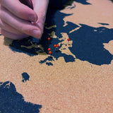 Portuguese Treasures World Map Cork Notice Board