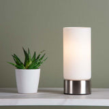 Pagazzi Wyoming Satin Chrome Glass Touch Table Lamp