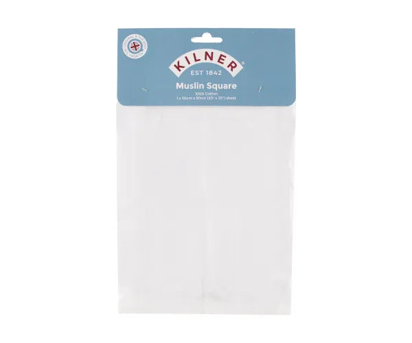 Kilner Muslin Square, 50x50cm, White