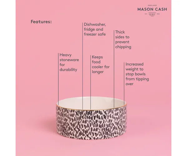 Mason Cash Splatter With Gold Rim Pet Bowl, 550ml