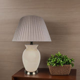 Pagazzi Christina Cream Ceramic Table Lamp - 56cm
