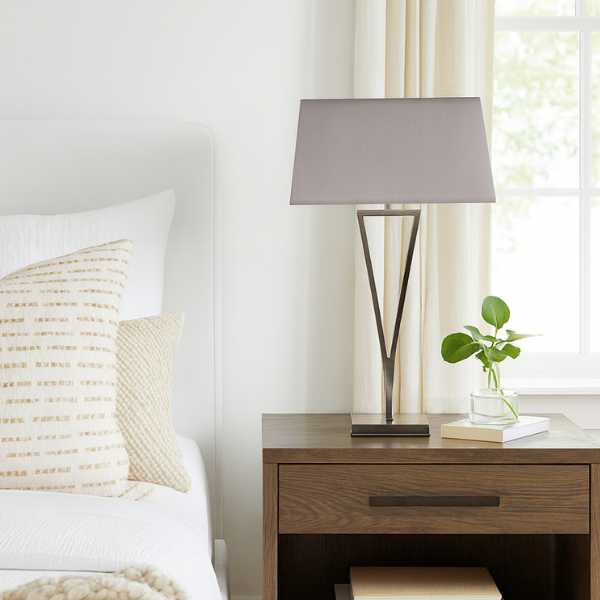 Pagazzi Lizzie Chrome & Mocha Touch Table Lamp