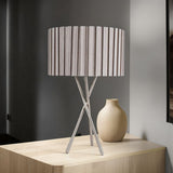 Pagazzi Sabella Satin Nickel Table Lamp - 43cm