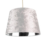 Pagazzi Kadri 12" Winter White Velour Fabric Drum Light Shade