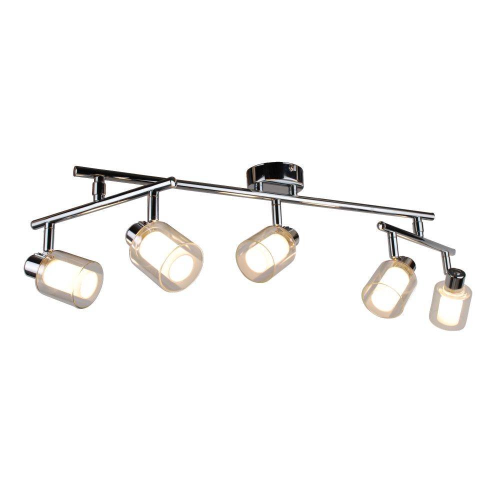 Pagazzi Jacey 5 Light Chrome Ceiling Spotlight Bar