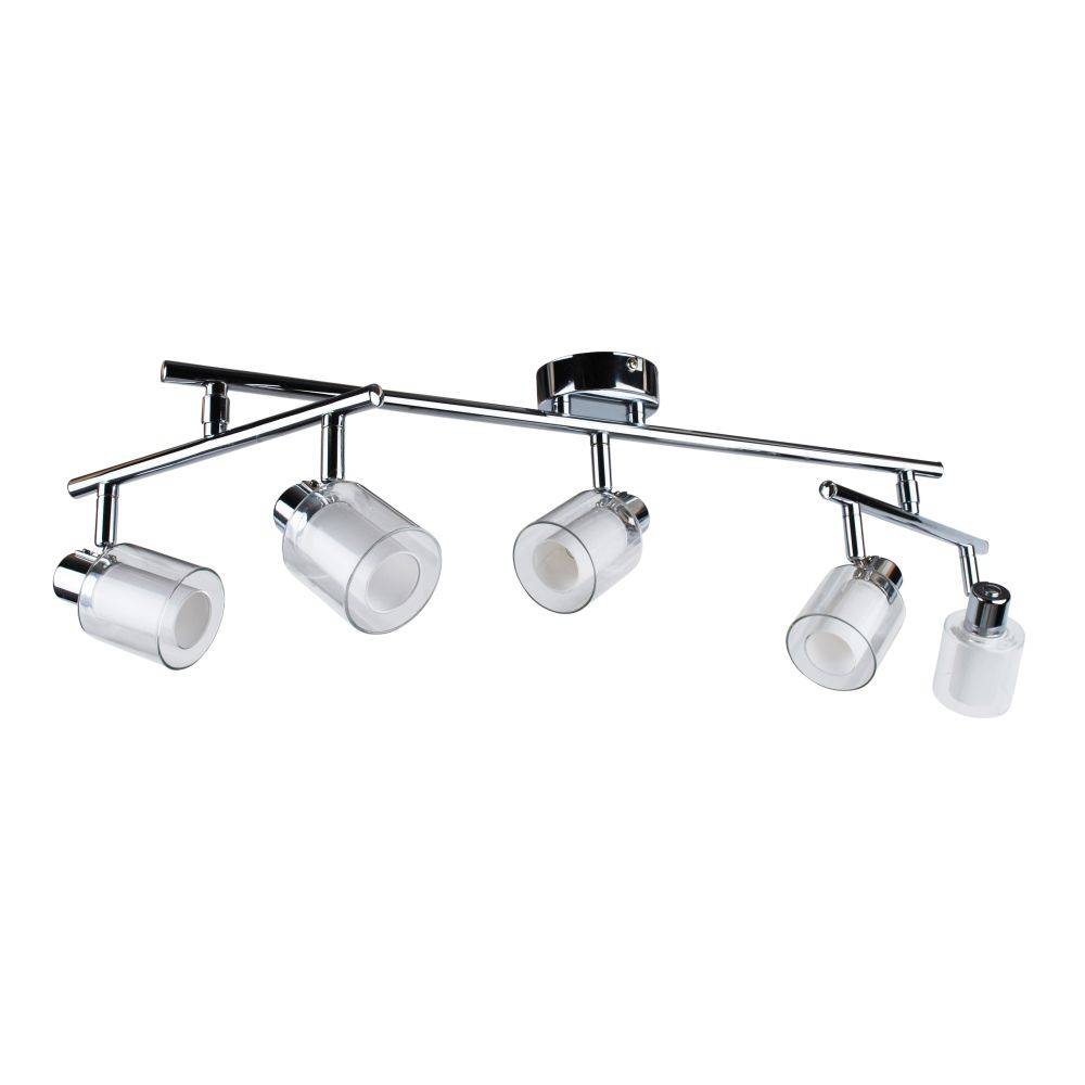 Pagazzi Jacey 5 Light Chrome Ceiling Spotlight Bar