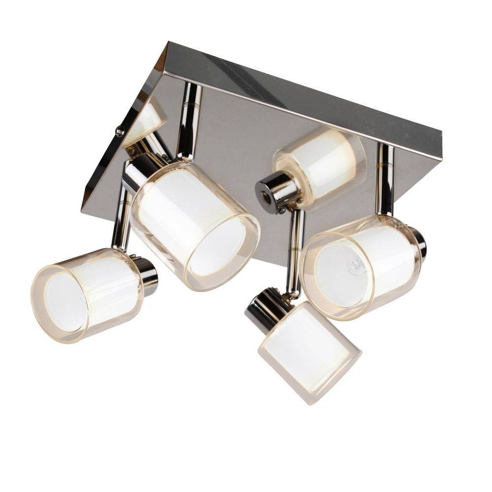 Pagazzi Jacey 4 Light Polished Chrome Ceiling Spotlight Plate