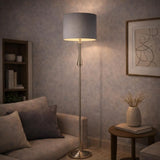 Pagazzi Lomond Floor Lamp in Satin Nickel