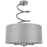 Pagazzi Kasi Semi Flush Ceiling Light Polished Chrome
