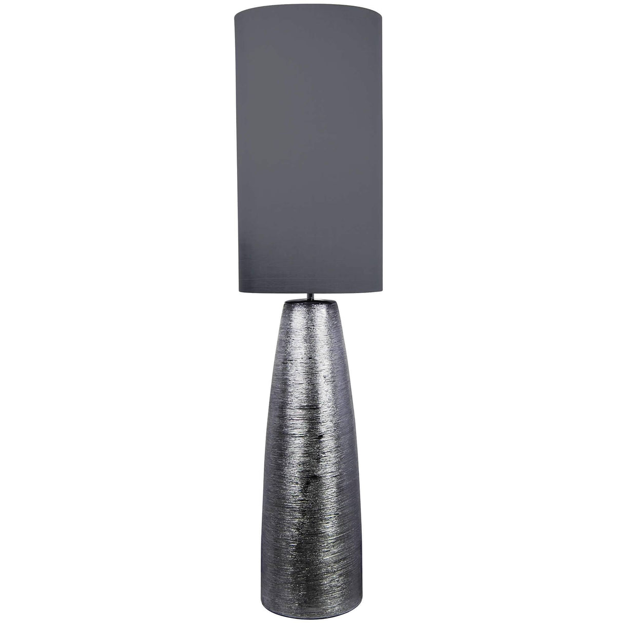 Pagazzi Uptan Polished Chrome & Grey Floor Lamp - 132.5cm