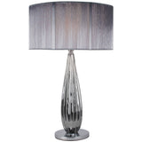Pagazzi Slinky Silver Glass Table Lamp - 55cm