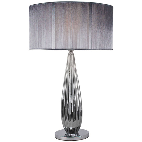 Pagazzi Slinky Silver Glass Table Lamp - 55cm