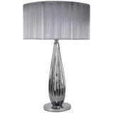 Pagazzi Slinky Silver Glass Table Lamp - 55cm