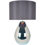Pagazzi Geller 61cm Smoked Glass Table Lamp